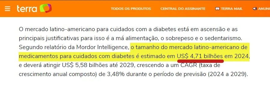 mercado latino-americano de diabetes